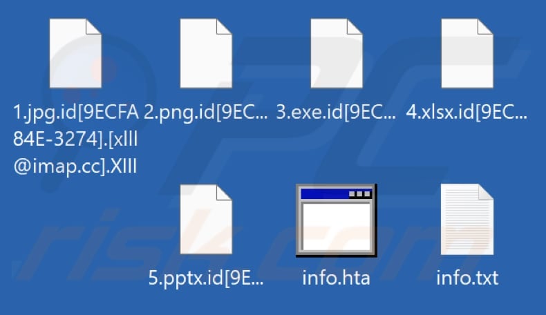 Fichiers cryptés par XIII ransomware (extension .XIII)