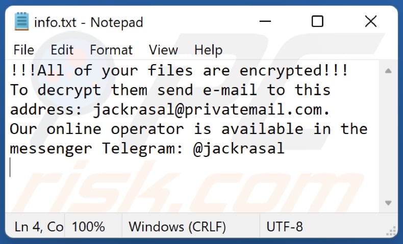 drik ransomware ransom note info.txt