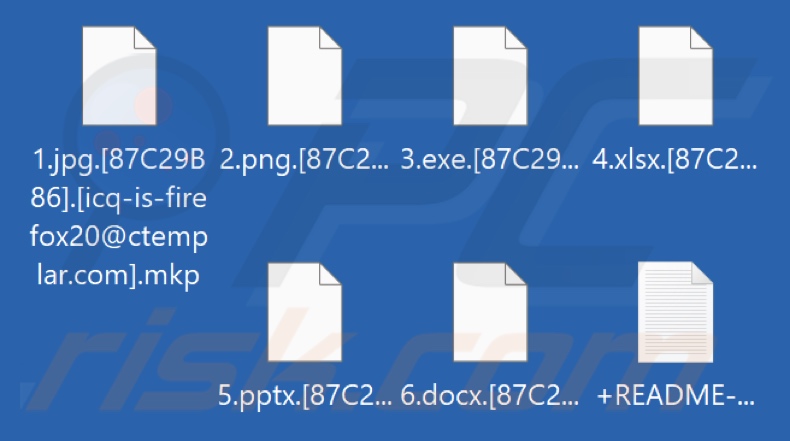 Fichiers cryptés par le ransomware Mkp (extension .mkp)