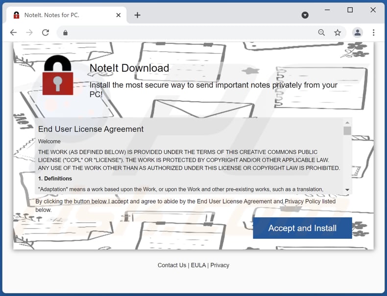 promoteur d'adware noteit