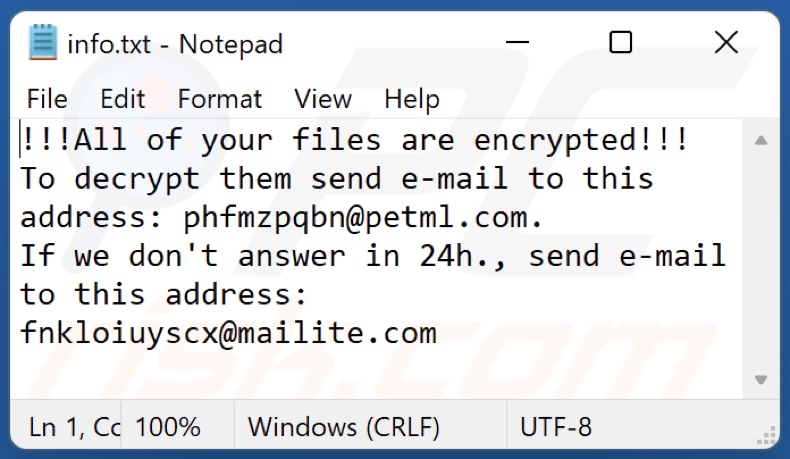 Fichier texte du ransomware pHv1 (info.txt)