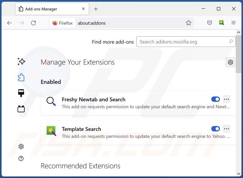 Suppression des extensions Mozilla Firefox liées à safesearch.net