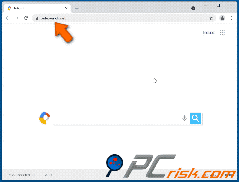safesearch.net redirigeant vers Bing (GIF)