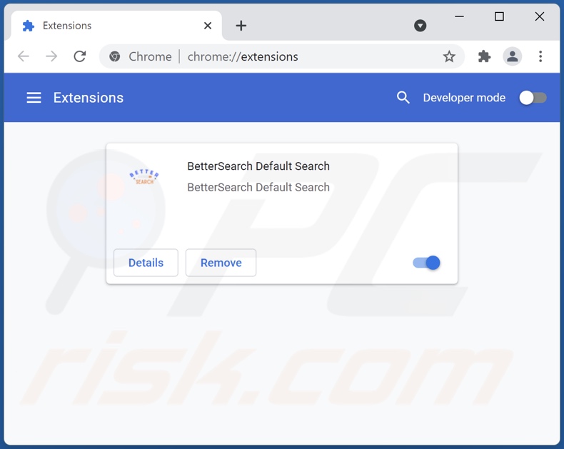 Suppression des extensions Google Chrome liées à better-search.xyz