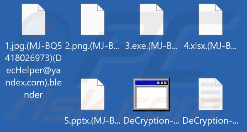 Fichiers cryptés par le rançongiciel Blender (extension .blender)