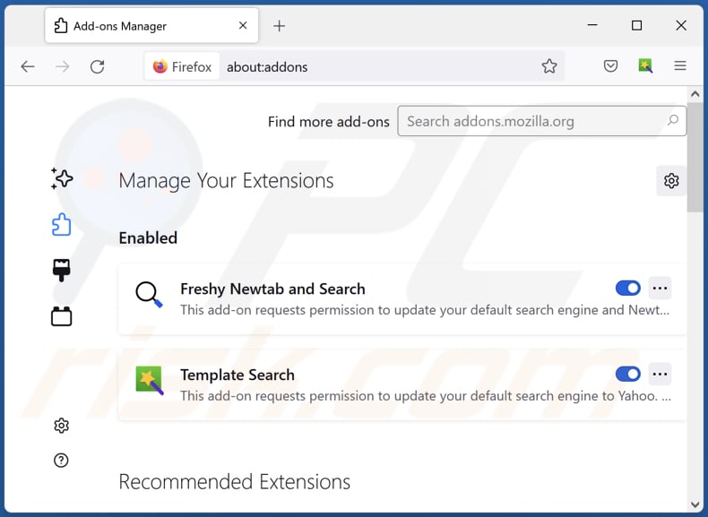Suppression des extensions Mozilla Firefox liées à search.multisearch.live
