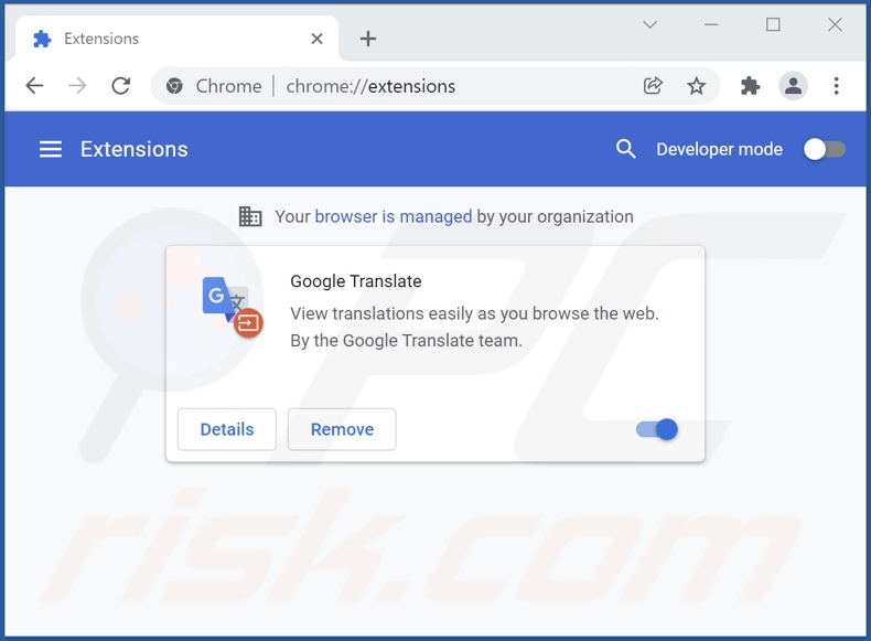 Adware Routes installé avec une fausse extension Google Translate (Chrome)