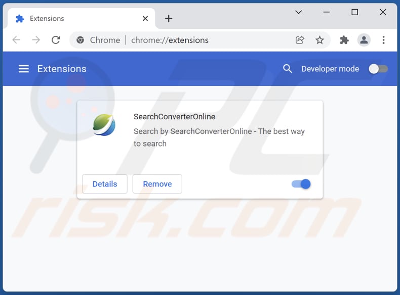 Suppression des extensions Google Chrome liées à searchconverteronline.com