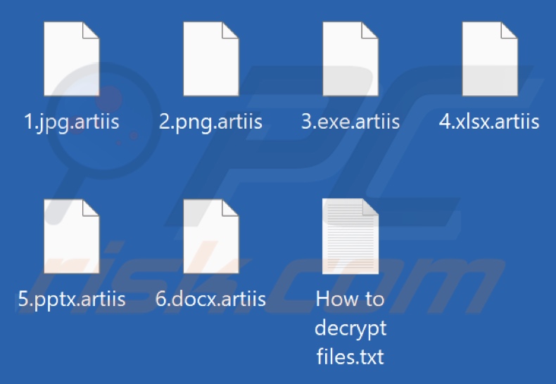 Fichiers cryptés par le rançongiciel TargetCompany (extension .artiis)