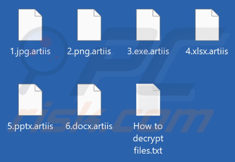 Fichiers cryptés par le rançongiciel TargetCompany (extension .artiis)