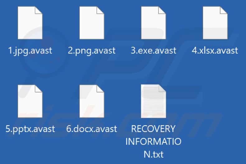 Fichiers cryptés par le rançongiciel Avast (extension .avast)