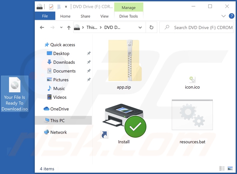 Contenu du programme d'installation du logiciel publicitaire Bloom