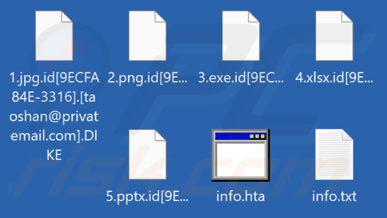 Fichiers cryptés par le rançongiciel DIKE (extension .DIKE)