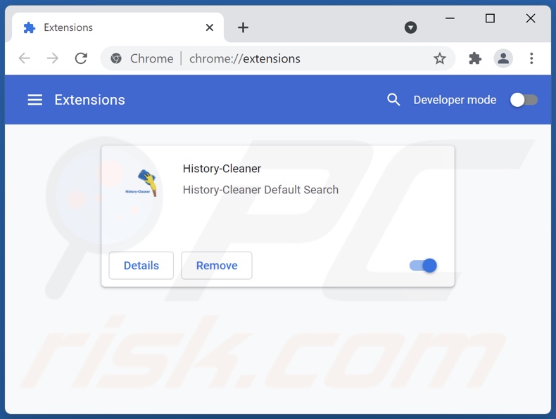 Suppression des extensions Google Chrome liées à history-cleaner.xyz