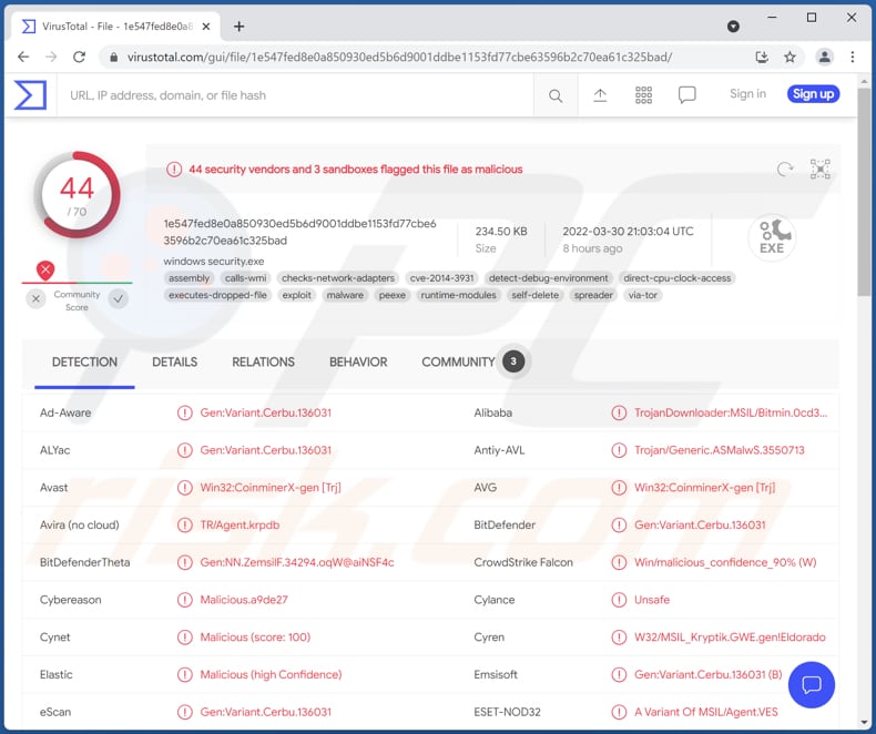 Logiciel malveillant Muse Miner