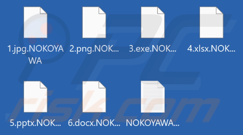 Fichiers cryptés par NOKOYAWA ransomware (extension .NOKOYAWA)