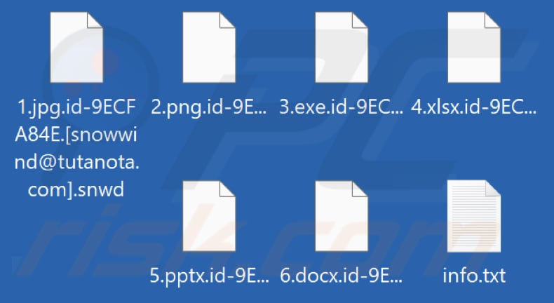Fichiers cryptés par le rançongiciel Snwd (extension .snwd)