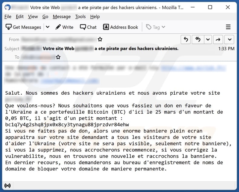 nous sommes des hackers ukrainiens et nous avons piraté votre site email scan version française