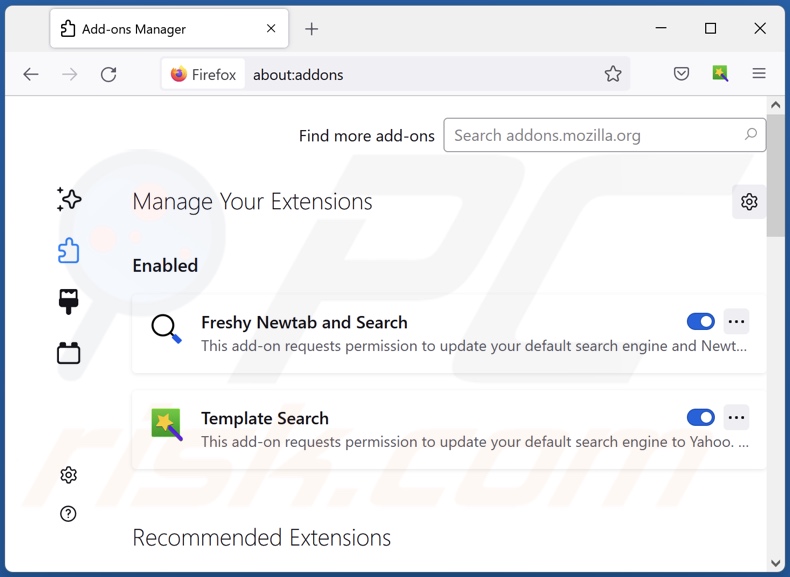 Suppression des extensions Mozilla Firefox liées à quickpdfconvertersearch.com