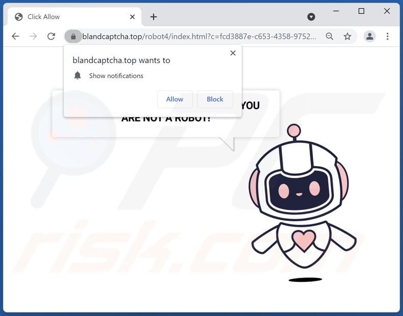 blandcaptcha[.]top pop-up redirections