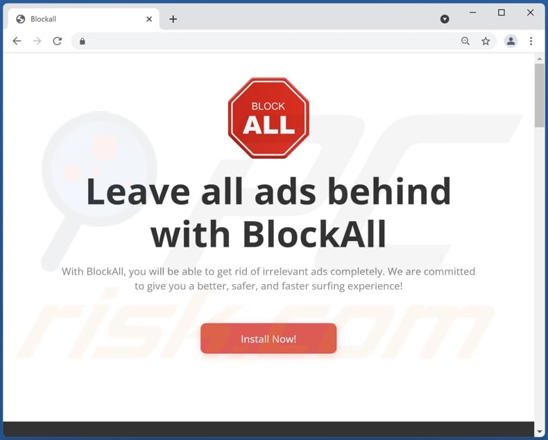 BlockAll - bloquer les publicités adware site promotionnel officiel