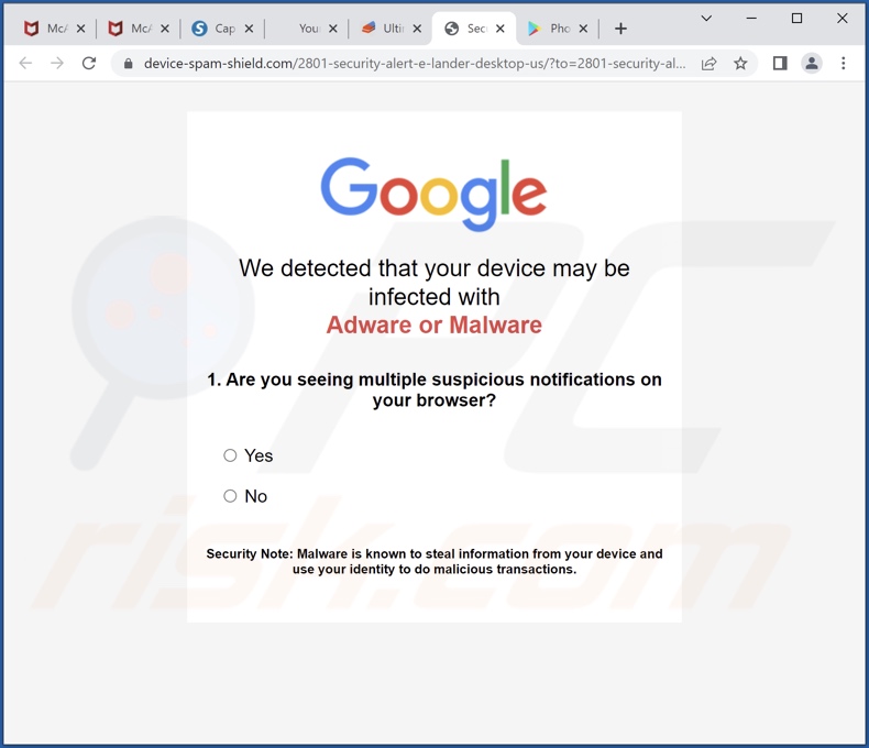 Chrome est infecté par l'escroquerie Trojan:SLocker