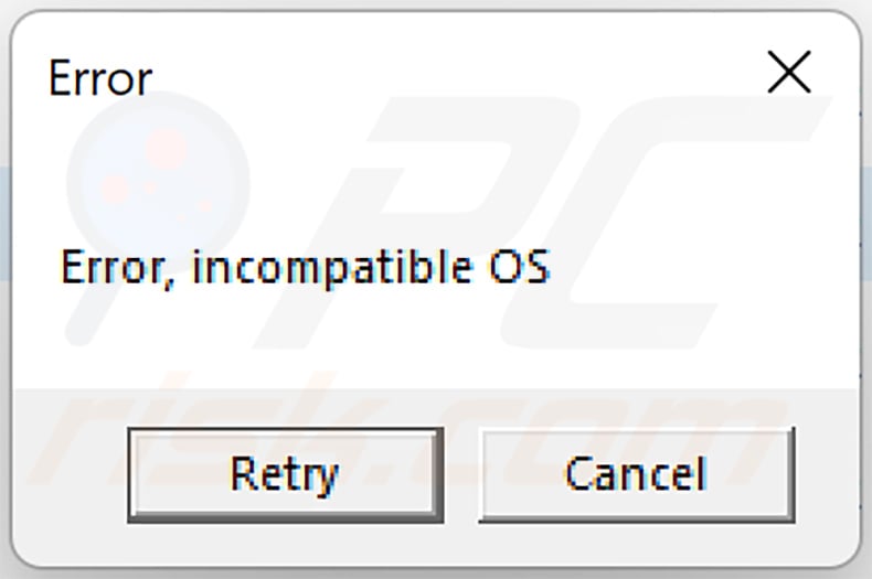 Message d'erreur ChromeLoader - Système d'exploitation incompatible
