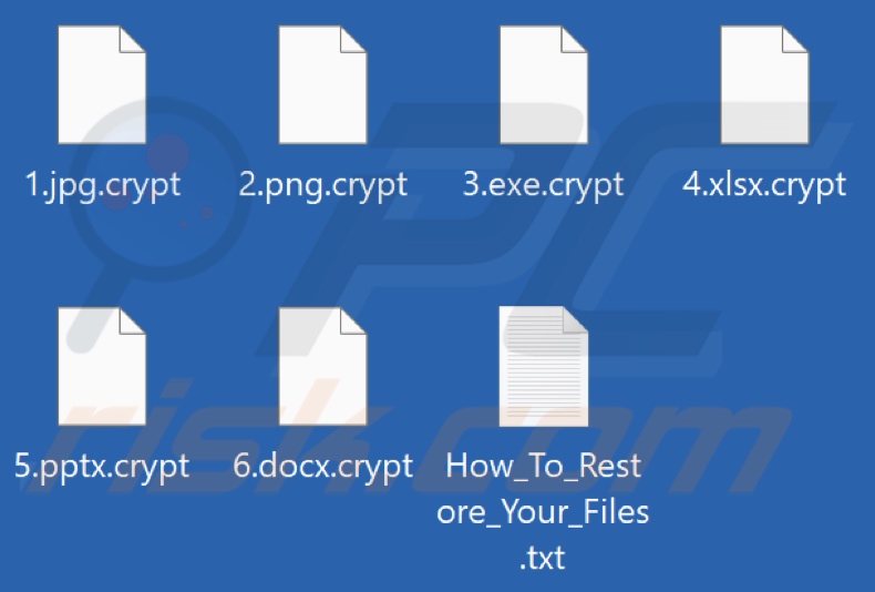 Fichiers cryptés par le rançongiciel Dark Angels Team (extension .crypt)