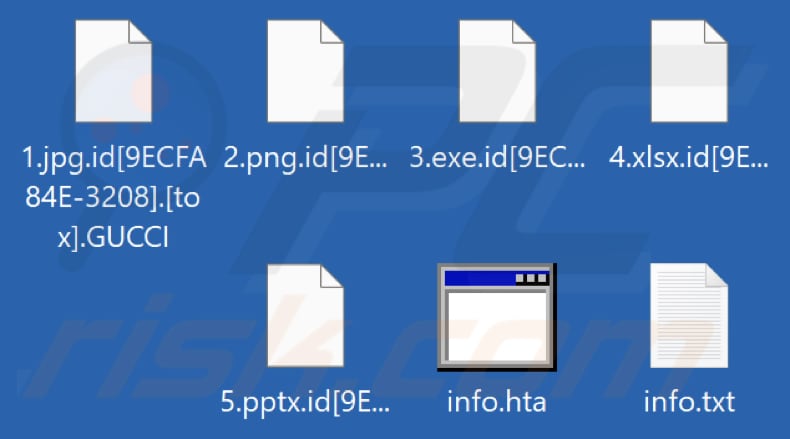 Fichiers cryptés par le rançongiciel GUCCI (extension .GUCCI)