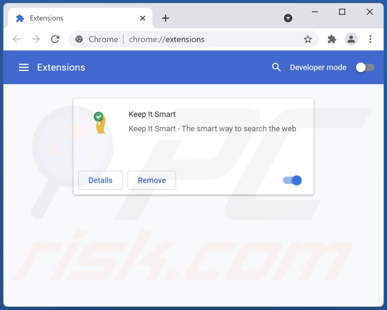 Suppression des extensions Google Chrome liées à keepitsmart.today