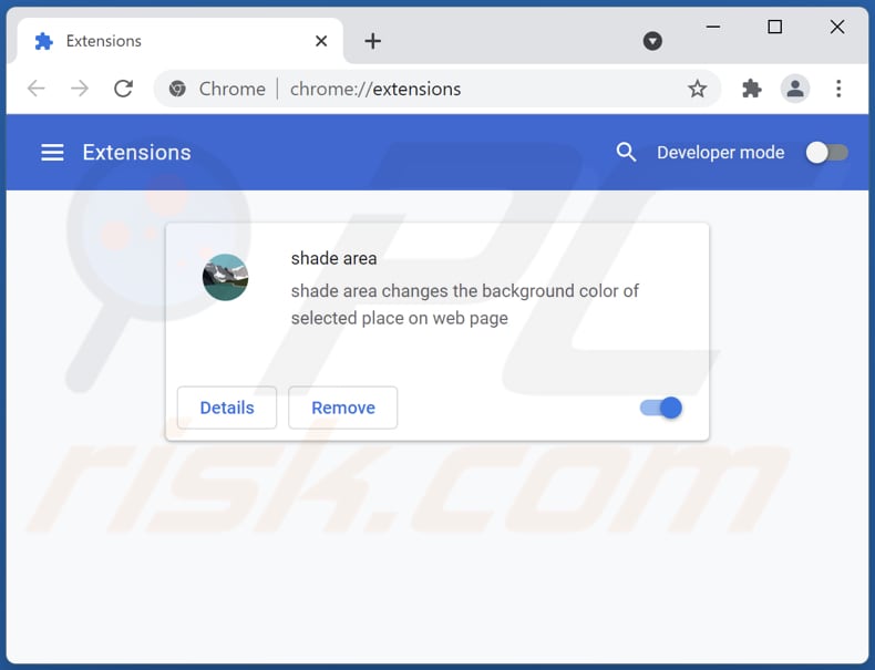 Suppression du logiciel publicitaire de zone d'ombre de Google Chrome étape 2