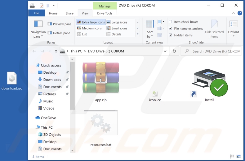 Contenu du programme d'installation du logiciel publicitaire météo