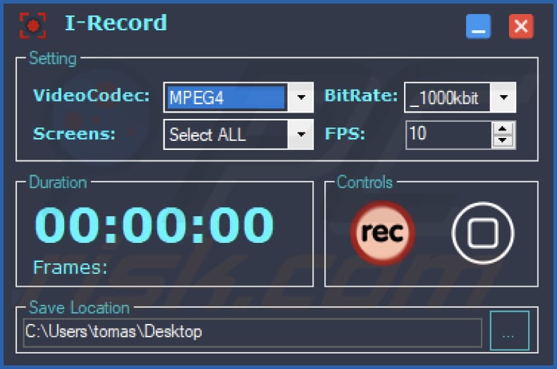 Application indésirable I-Record