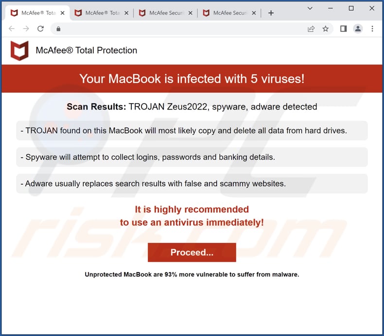 Votre MacBook est infecté par 5 virus !  escroquerie