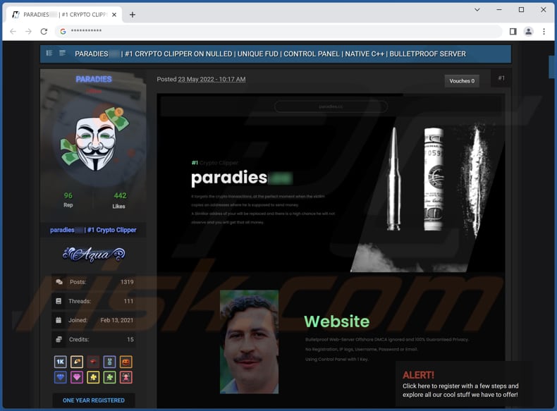 paradis clipper hacker forum