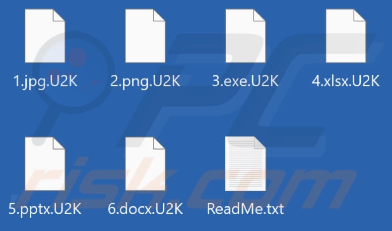Fichiers cryptés par le rançongiciel U2K (extension .U2K)