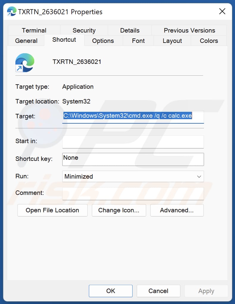 Logiciel malveillant de la calculatrice Windows