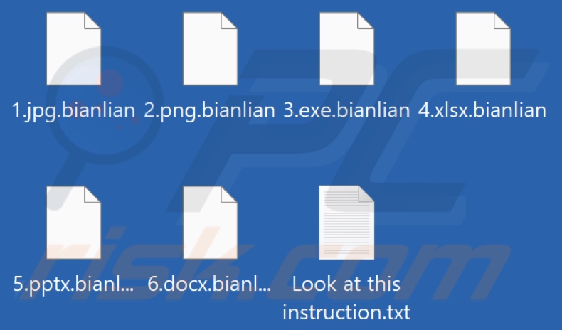Fichiers cryptés par le rançongiciel BianLian (extension .bianlian)