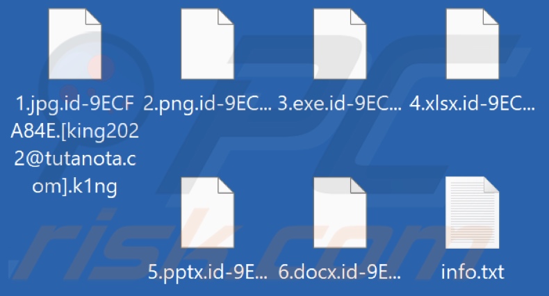 Fichiers cryptés par le rançongiciel K1ng (extension .k1ng)