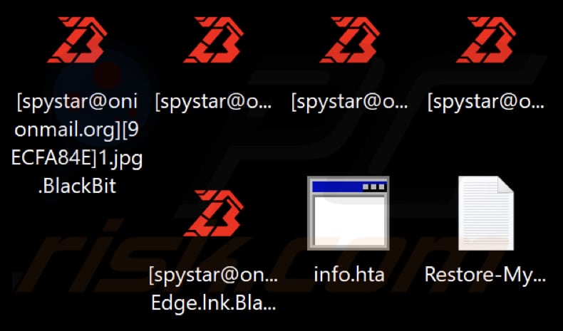 Fichiers cryptés par le rançongiciel BlackBit (extension .BlackBit)