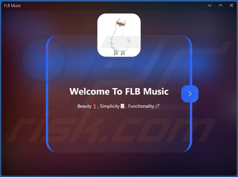 Interface utilisateur du logiciel publicitaire FLB Music