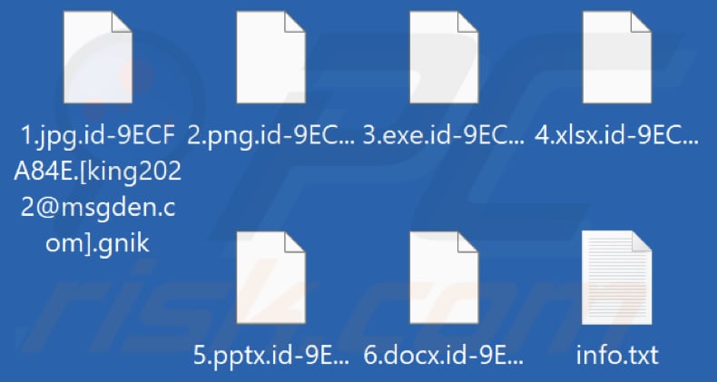 Fichiers cryptés par le rançongiciel Gnik (extension .gnik)