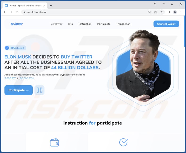 ELON MUSK Arnaque de cadeau Twitter