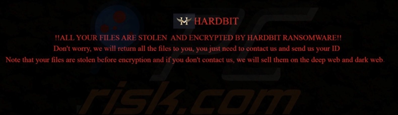 Fond d'écran du rançongiciel HARDBIT