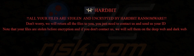 Fond d'écran du rançongiciel HARDBIT