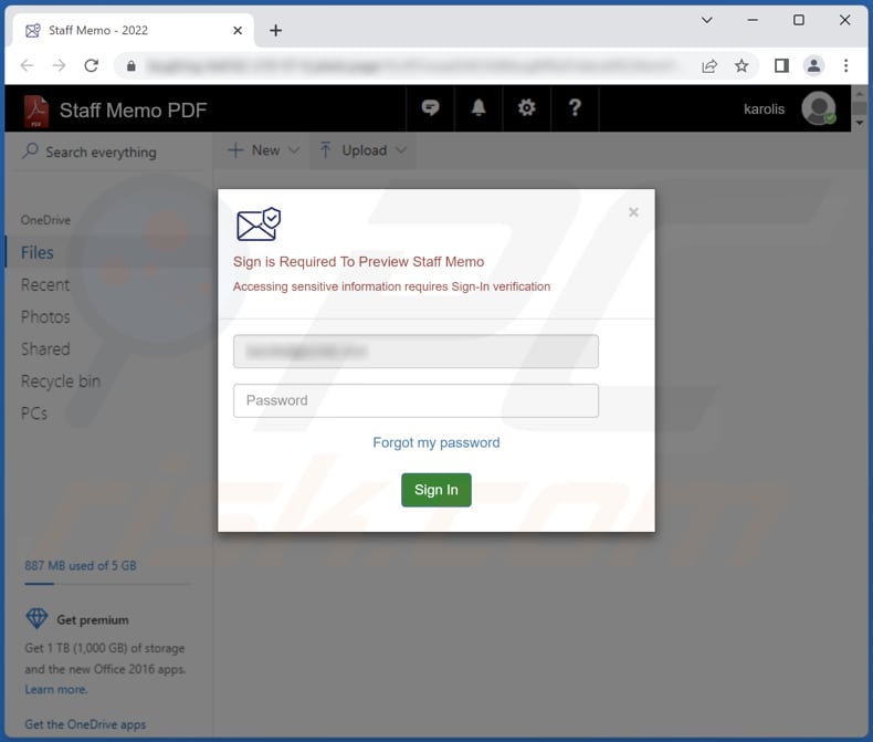 hr human resources email scam phishing website