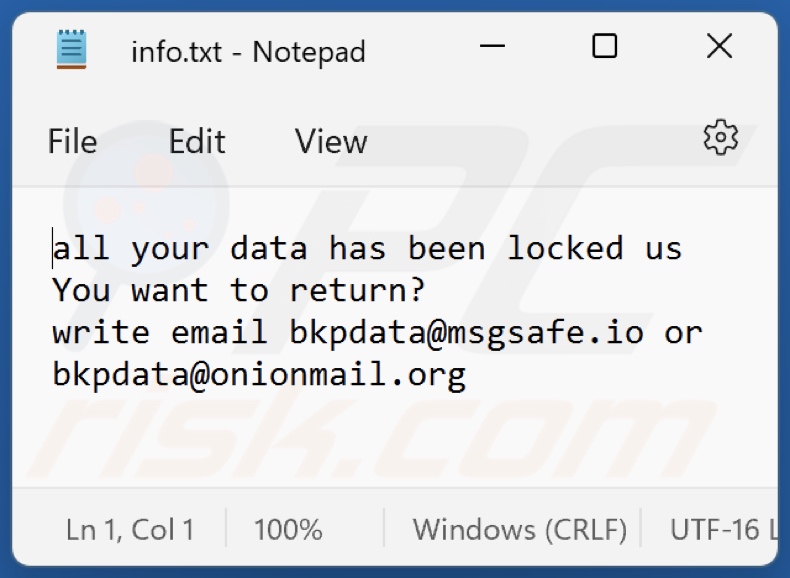 Fichier texte du rançongiciel bDAT (info.txt)