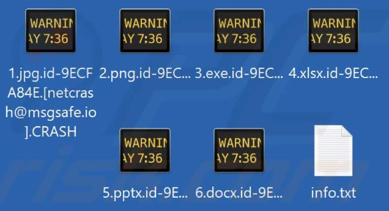 Fichiers cryptés par le rançongiciel CRASH (extension .CRASH)