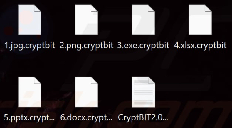 Fichiers cryptés par le rançongiciel CryptBIT 2.0 (extension .cryptbit)