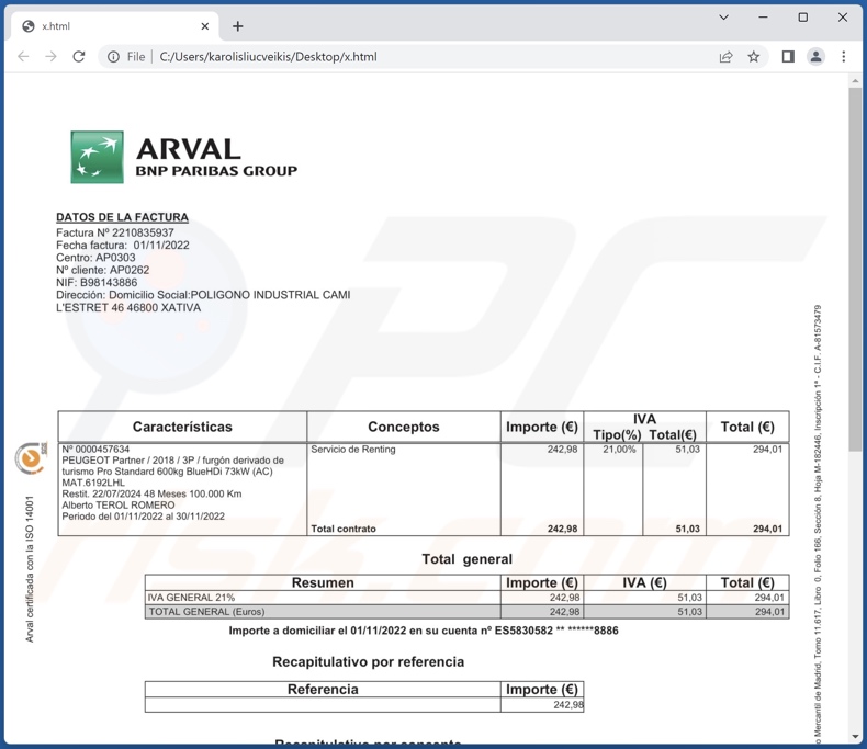 Le logiciel malveillant StrelaStealer a affiché un document leurre